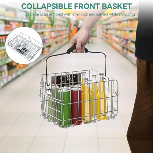 24 & 26 Inch 3-Wheel Adult Tricycle with Front and Rear Baskets D15673
