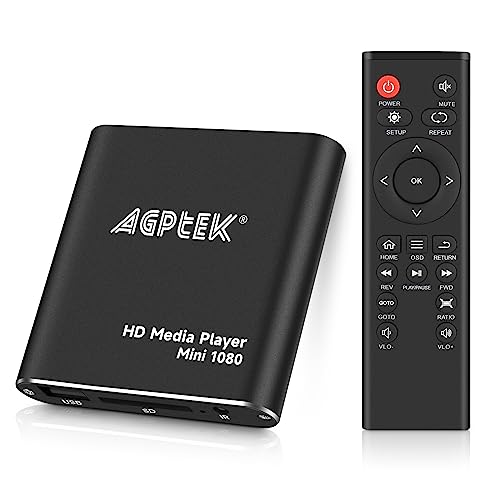 Black Mini 1080p Full-HD HDMI Digital Media Player S93879