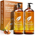 Argan Oil Shampoo and Conditioner Set Sulfate-Free Formula with Moroccan Oil and Keratin 16 Fl Oz 2 PK D4199