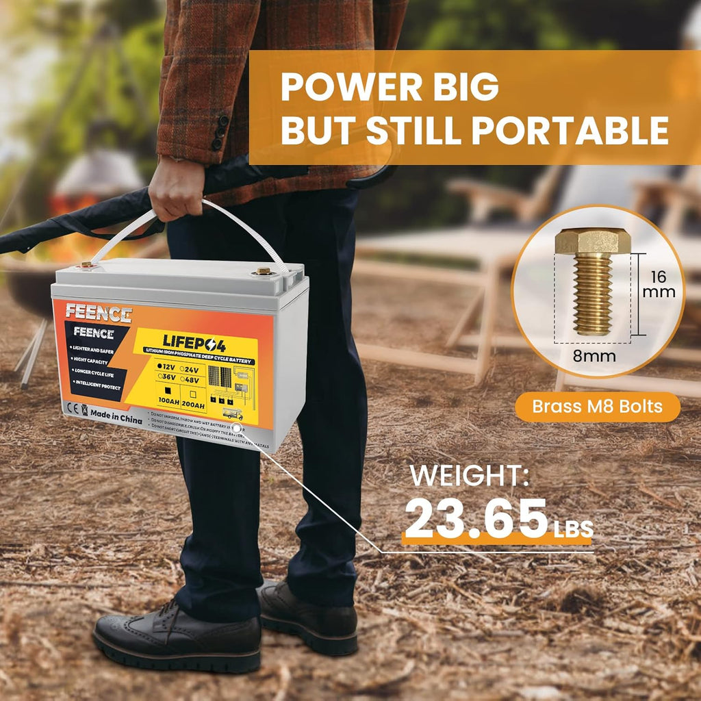 12V 100Ah LiFePO4 Battery 1280Wh with BMS K66067