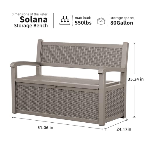 75 Gallon Lockable Storage Bench Deck Box R208348