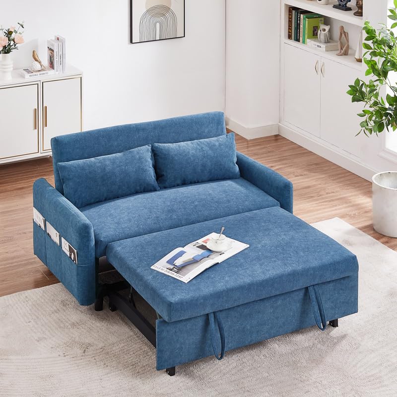 Grey Microfiber Convertible Sofa Bed Chair E758