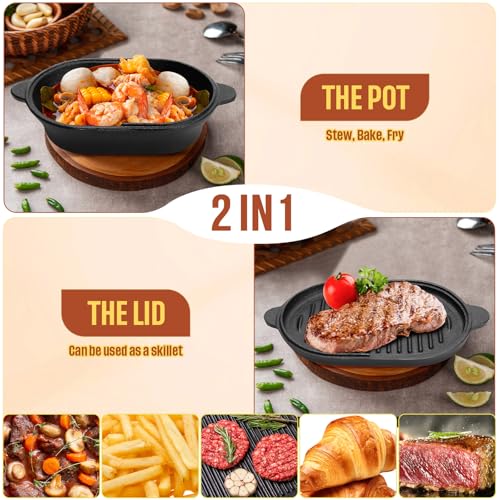 Pre Seasoned Cast Iron Dutch Oven with Lid I2984