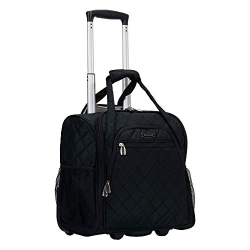Black 15-Inch Upright Wheeled Carry-On Luggage H25968
