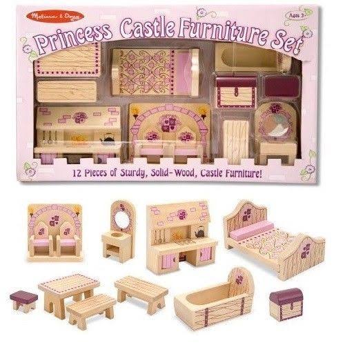 12 Pcs Wooden Dollhouse Furniture F104