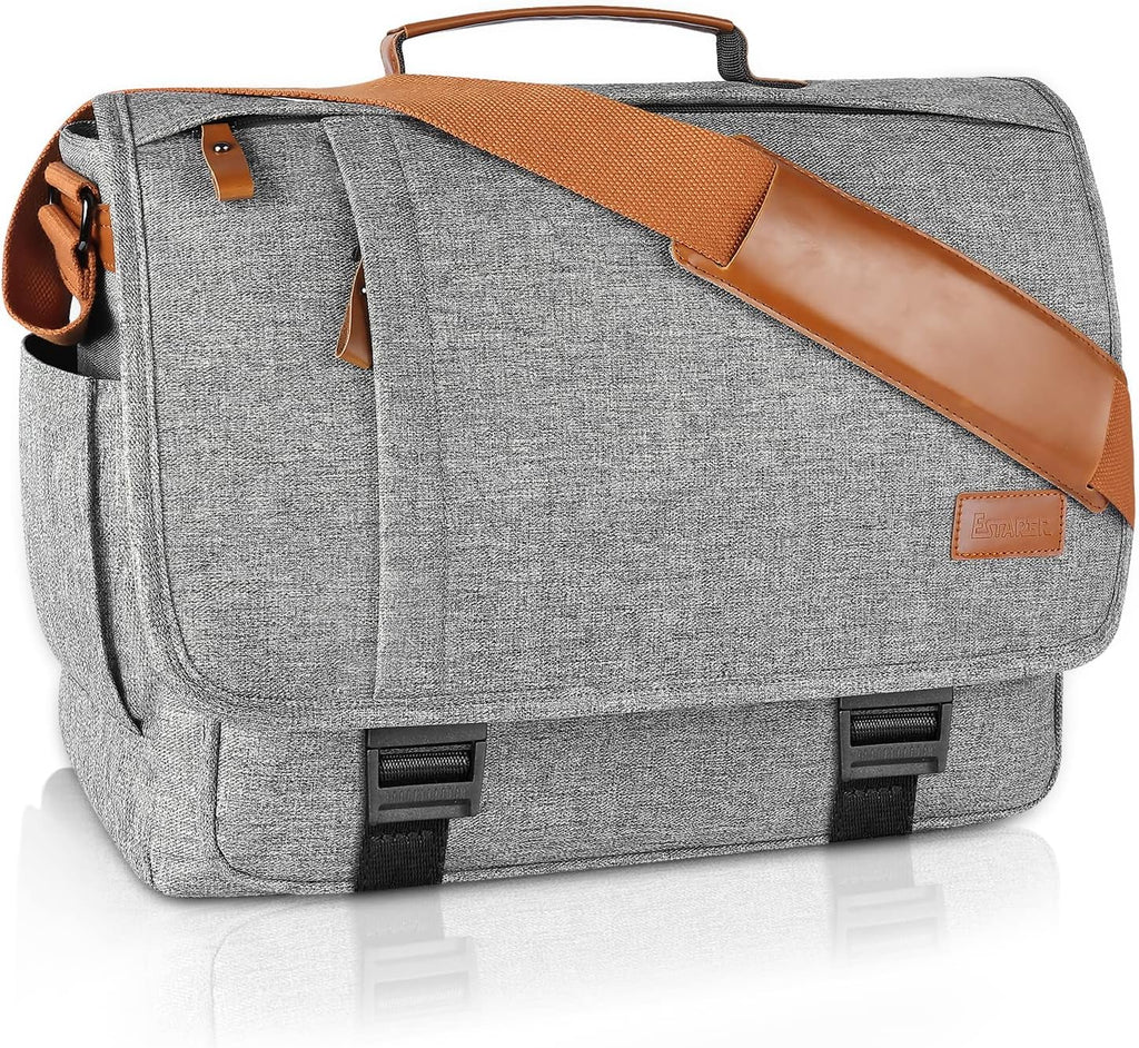 Light Grey Canvas Messenger Bag 17-17.3 Inch K567905