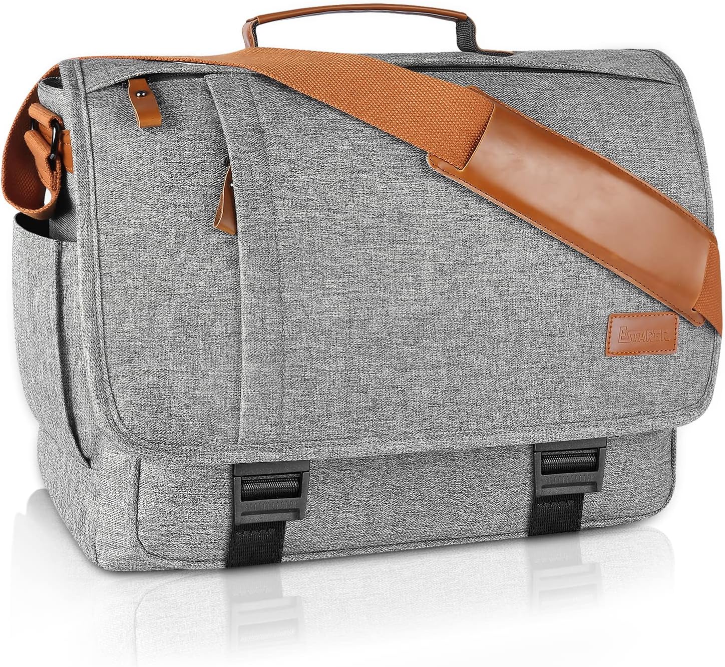 Light Grey Canvas Messenger Bag 17-17.3 Inch K567905