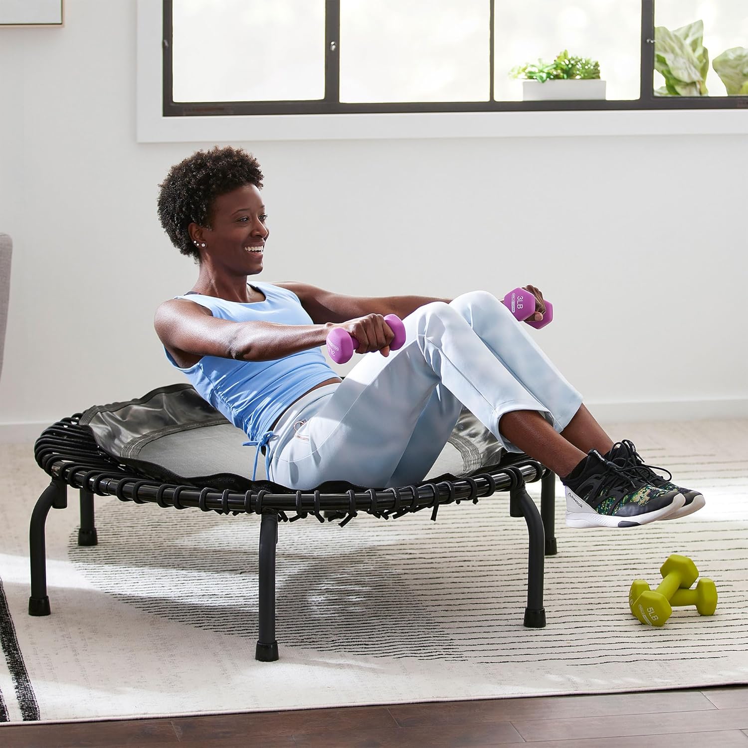 Black 44 Inch Mini Exercise Trampoline I6173