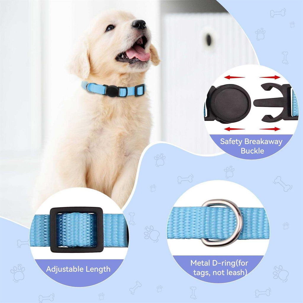 14 PCS Soft Nylon Adjustable Breakaway Safety Whelping Litter Collars C411653