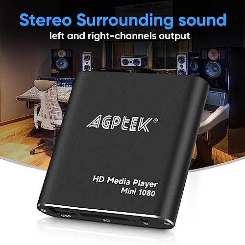 Black Mini 1080p Full-HD HDMI Digital Media Player S93879