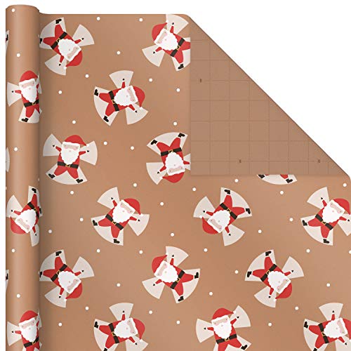 Christmas Wrapping Paper Bundle, Kraft, Pack of 4, 88 sq. ft. ttl E6584