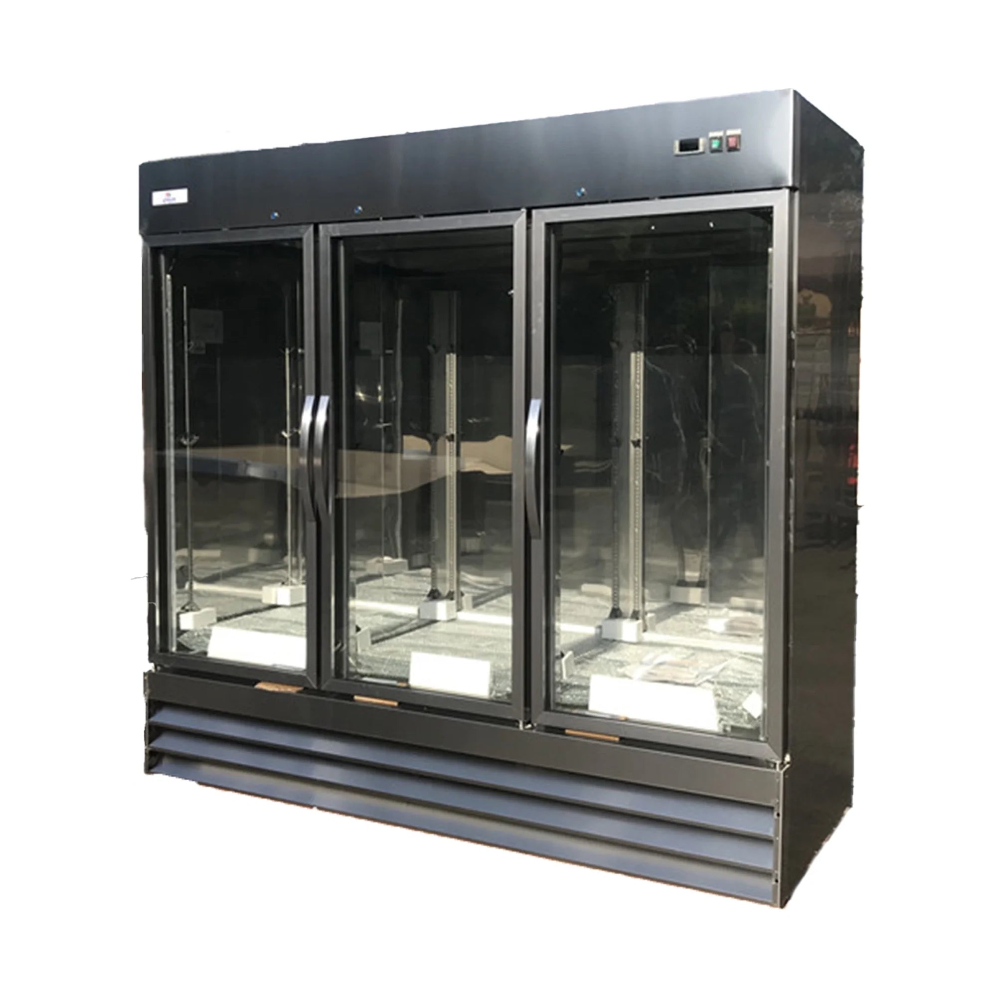 Three Glass Door Upright Reach-In Stainless Steel Commercial Refrigerator, 72 Cu. ft. S29101