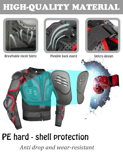 Kids Motorcycle Jacket with Chest Back Elbow Protection J27454