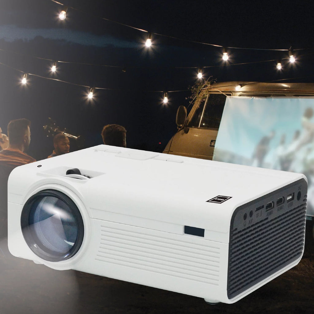 480p Home Theater Projector Bundle with 100-In. Fold-up Screen Z329