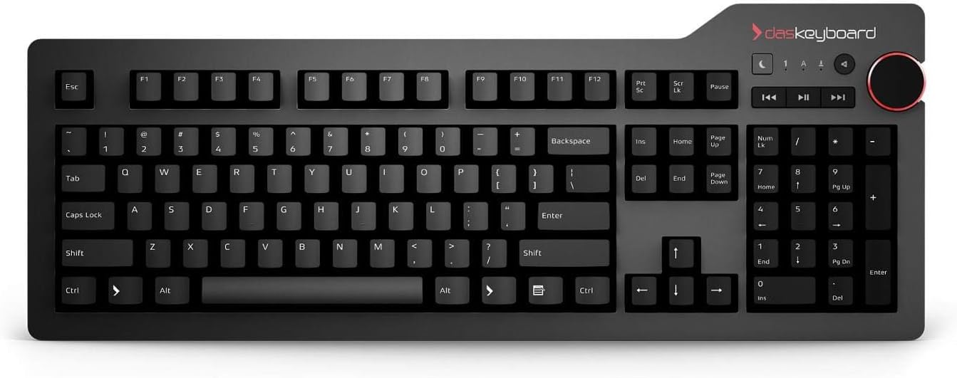 Wired Mechanical Keyboard, Cherry MX Brown Switches, Aluminum Top (104 Keys, Black) K782283
