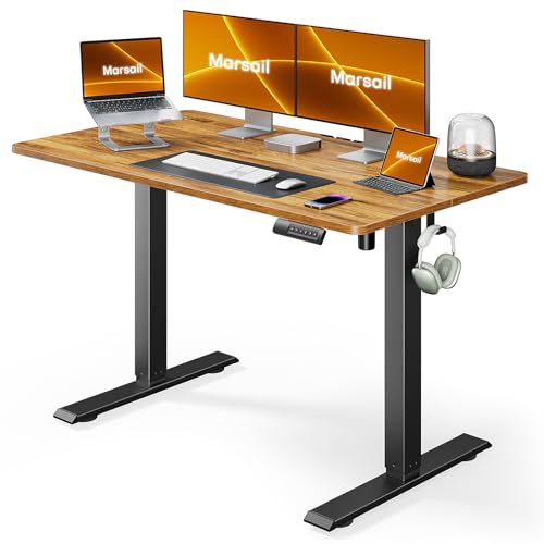 Black 55" x 28" Electric Standing Desk with Drawers X533985