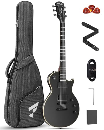 Black Matte Solid Body Electric Guitar with Gig Bag H77587
