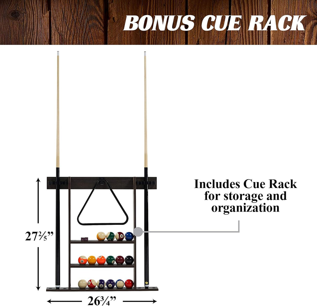 7.5' Drop Pocket Table with Pool Ball and Cue Stick Set P274
