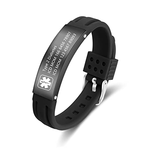 Silicone Medical Alert Bracelets I190047