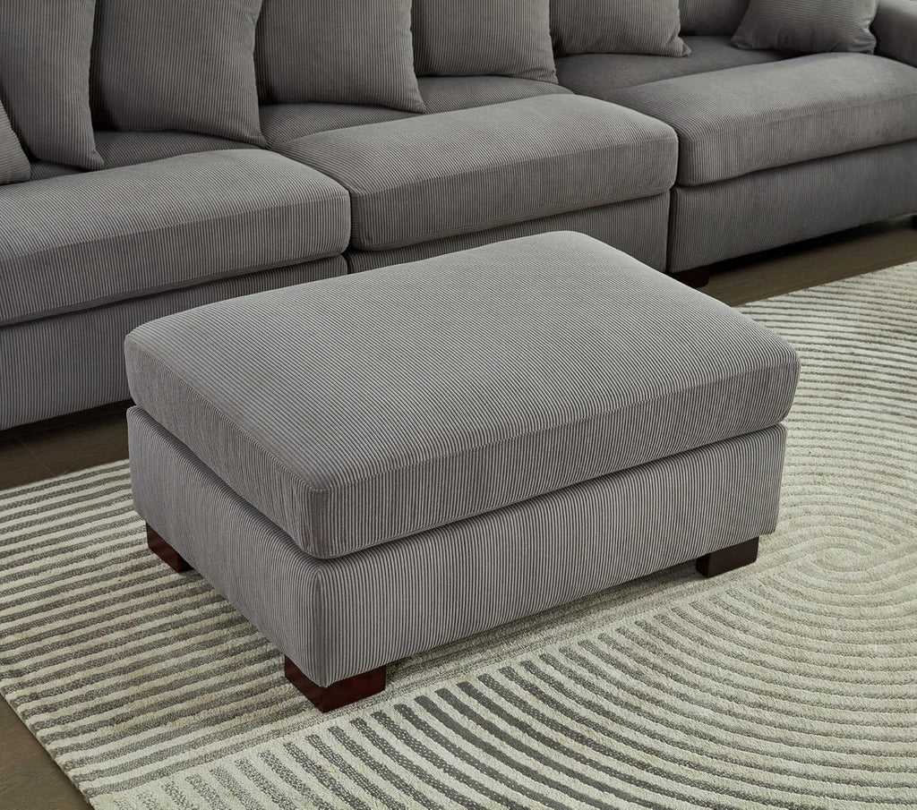 Modular 5-Seater Couch L&U Shape Sectional Sofa Corduroy Fabric Y276