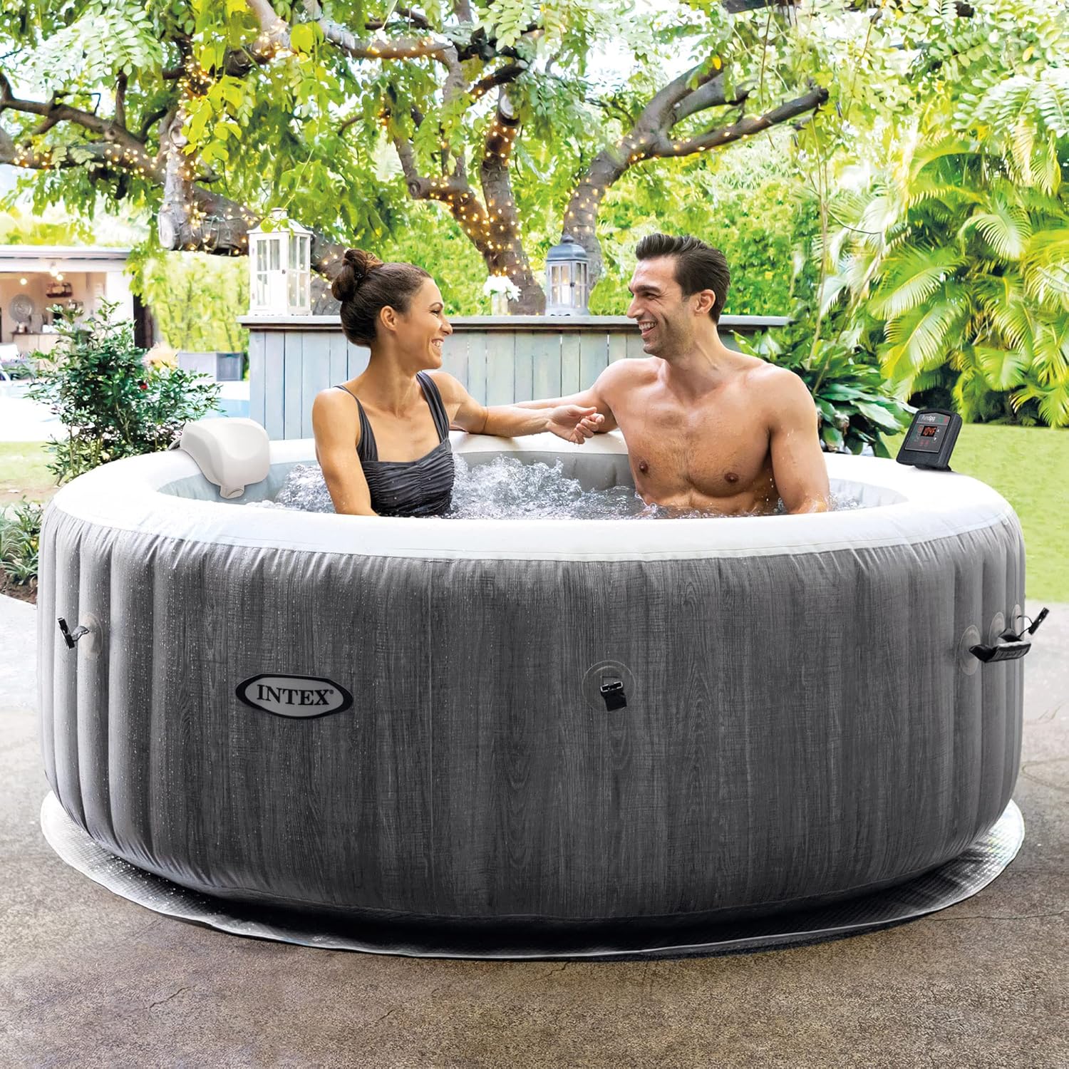 Greywood Inflatable Hot Tub with 4 LED Lights V26158
