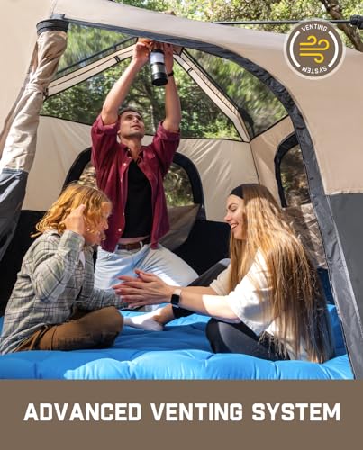 4/6/8/10 Person Instant Cabin Tent with Rainfly & Carry Bag Y578653