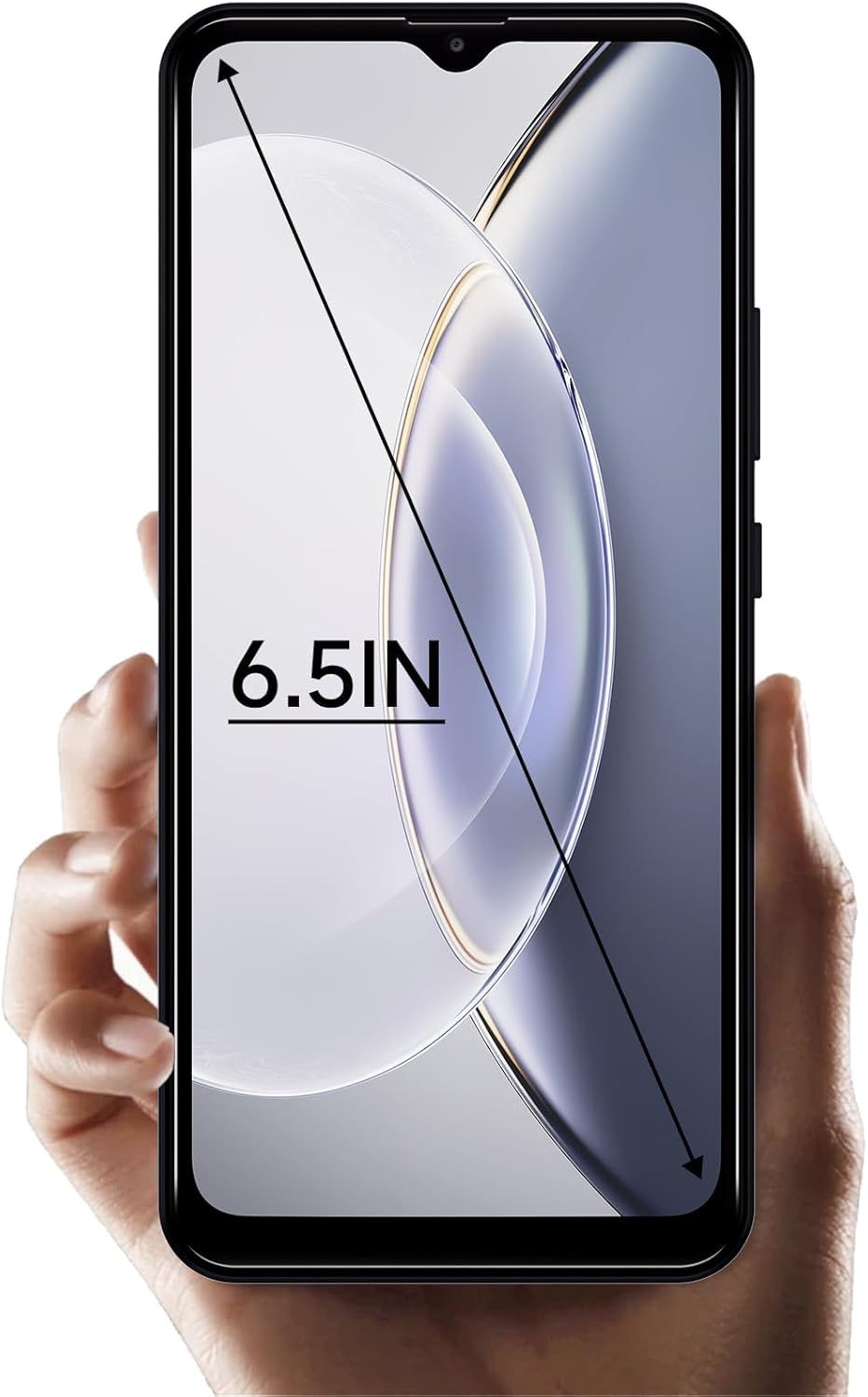 Unlocked 4G LTE Cell Phone 6.5” HD+ Screen 4000mAh Android 10 Smartphone 16MP Dual SIM Face Unlock Black J3837