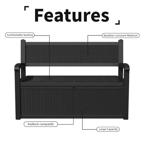 75 Gallon Lockable Storage Bench Deck Box R208348