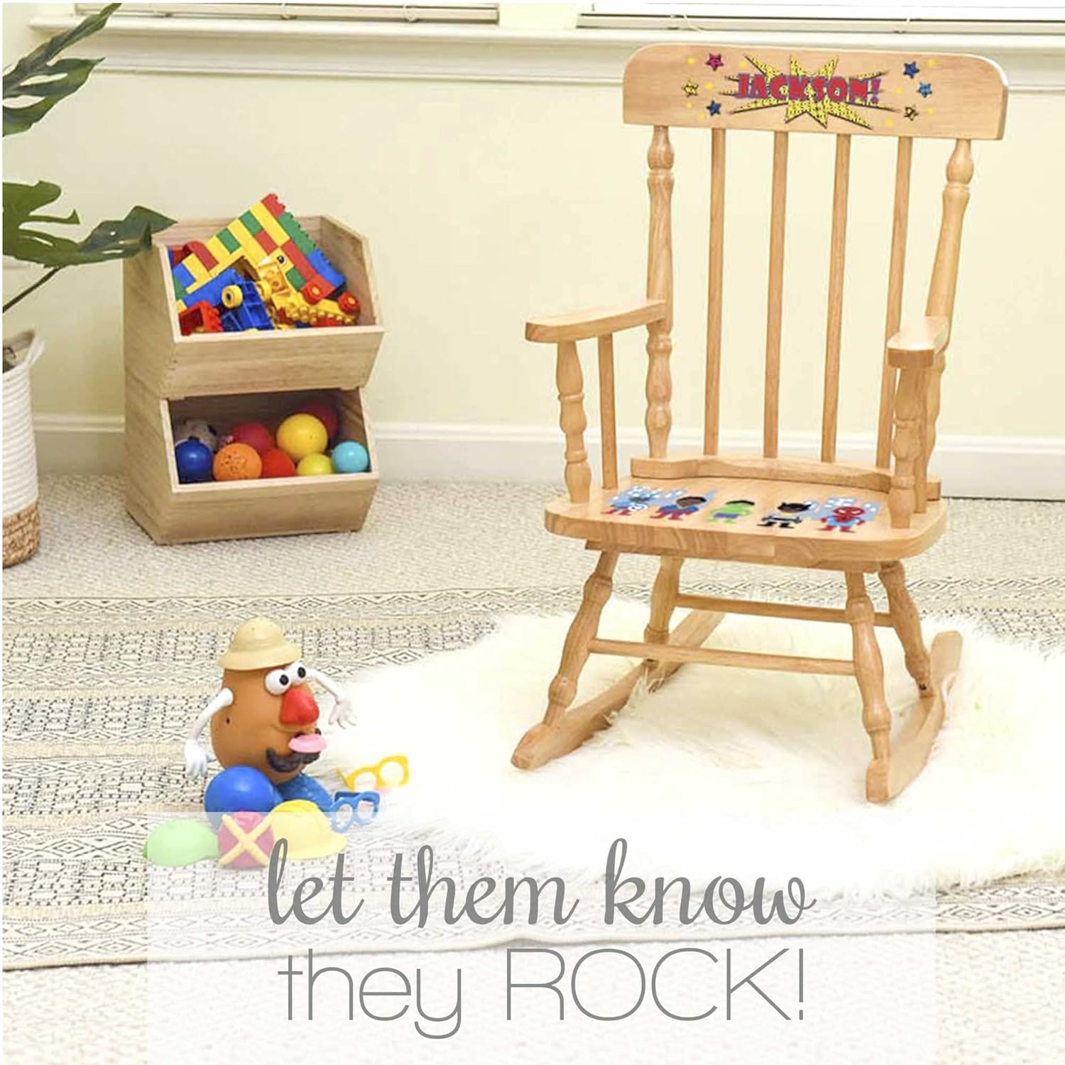 White Childrens Rocking Chair H474563