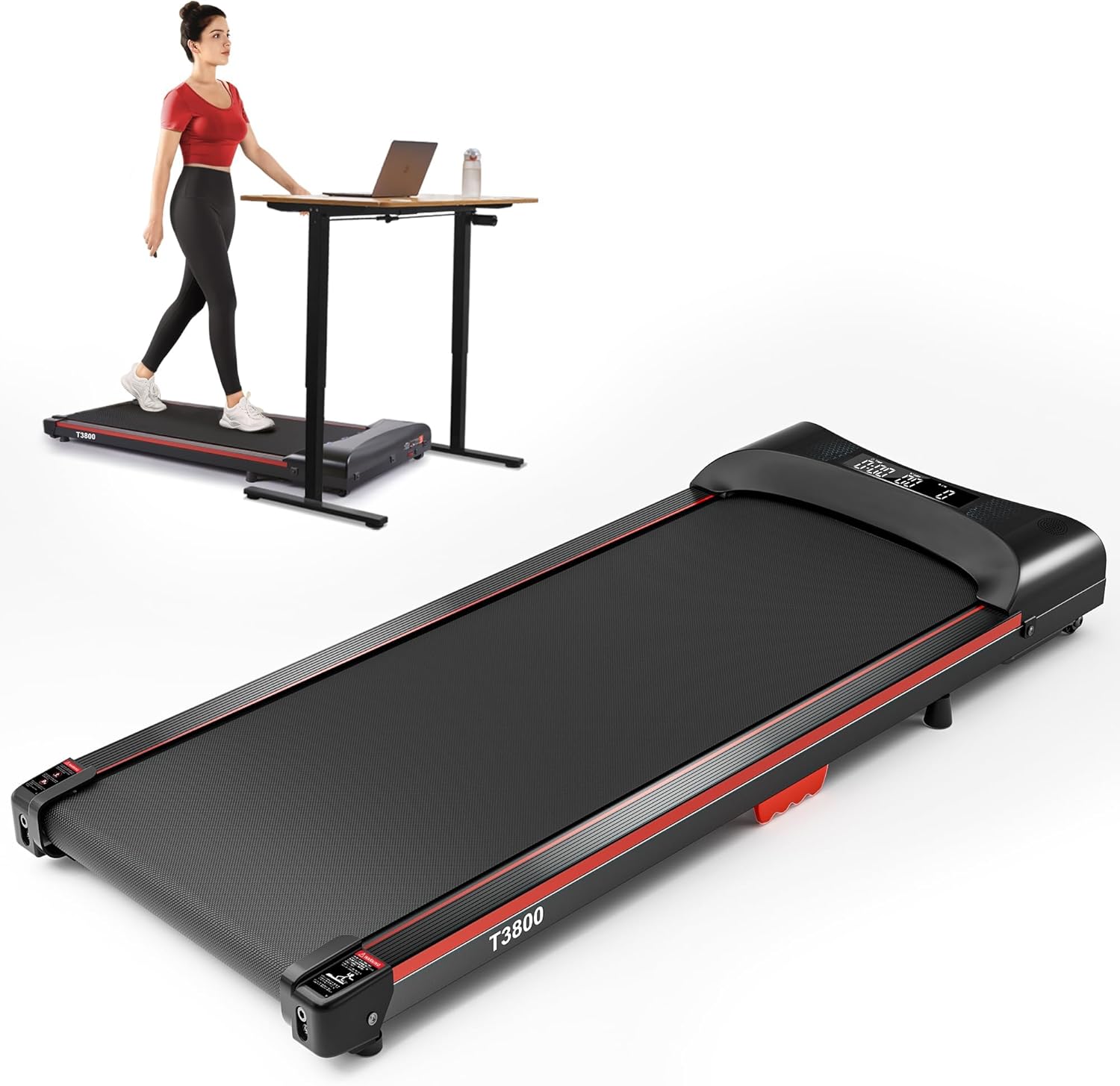 Walking Pad Under Desk Treadmill 2.5HP Folding Treadmill with Remote LCD Display I9309