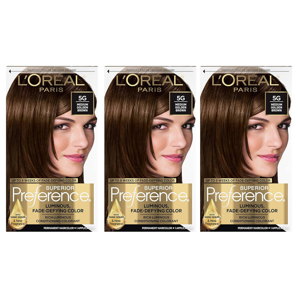 Medium Golden Brown 5G Permanent Hair Color (Pack of 3) N81169