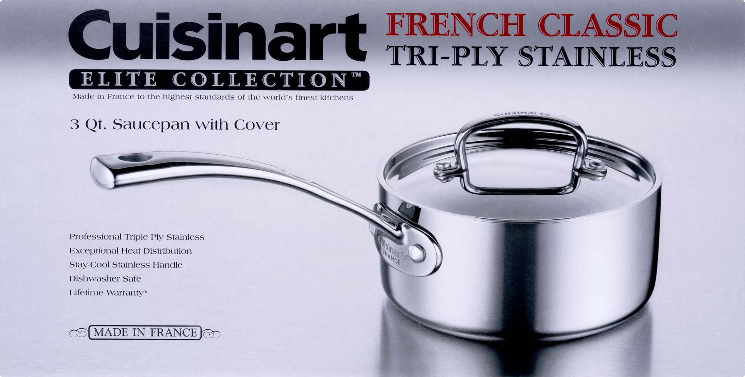 3 Quart Tri-Ply Stainless Saucepan N3566