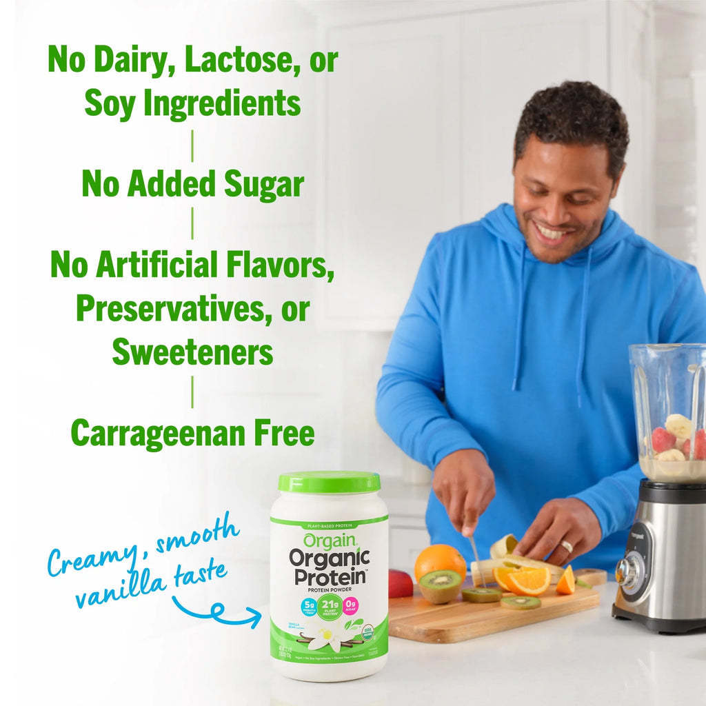21g Organic Vegan Plant Based Vanilla Bean Protein Powder Z12294