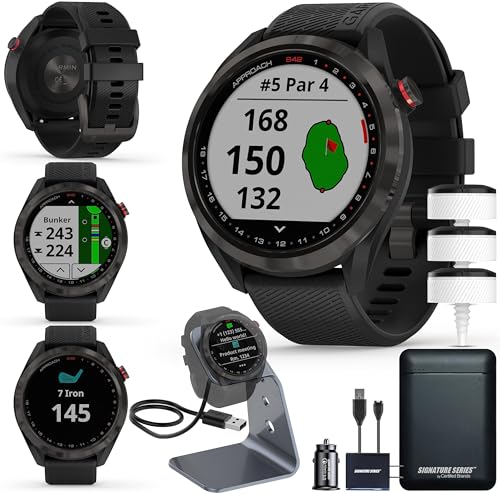 Golf Smartwatch with 1.3" Color Touchscreen and Scratch-Resistant Ceramic Bezel K577304