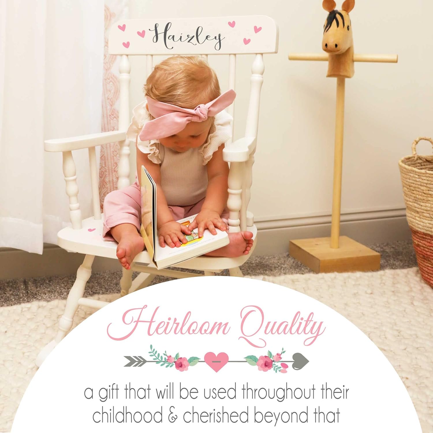 White Childrens Rocking Chair H474563