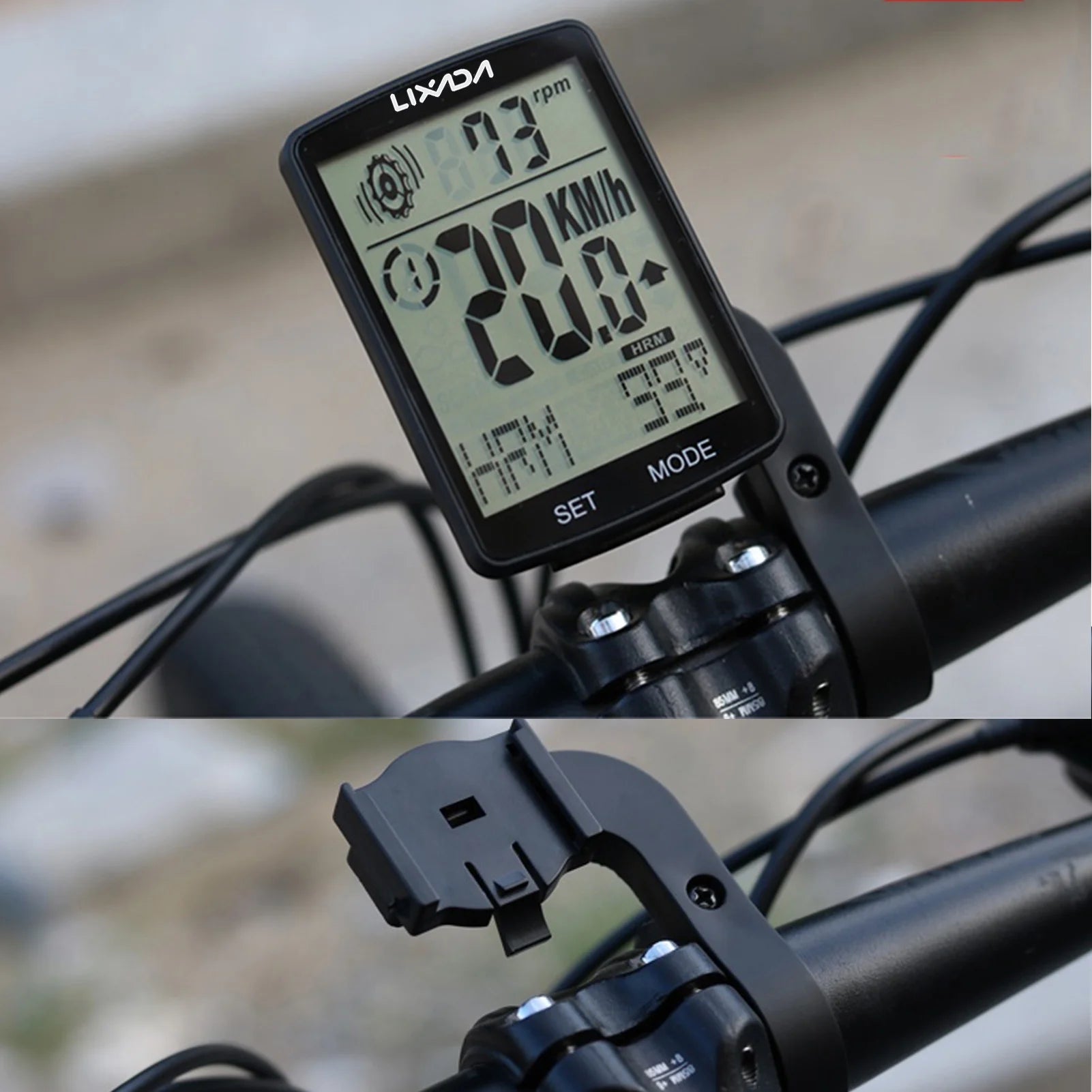 3 in 1 Wireless Bike Computer with Heart Rate Sensor Speedometer Odometer C888787