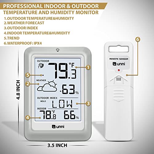 Pink Wireless Weather Station with Remote Sensor A9980