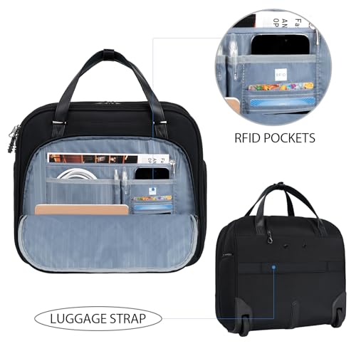 Rolling Laptop Bag Briefcase Fits Up to 15.6 Inch J527