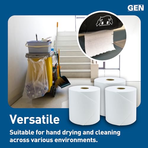 White 8" x 800 ft Hardwound Roll Towels (Case of 6) V433469