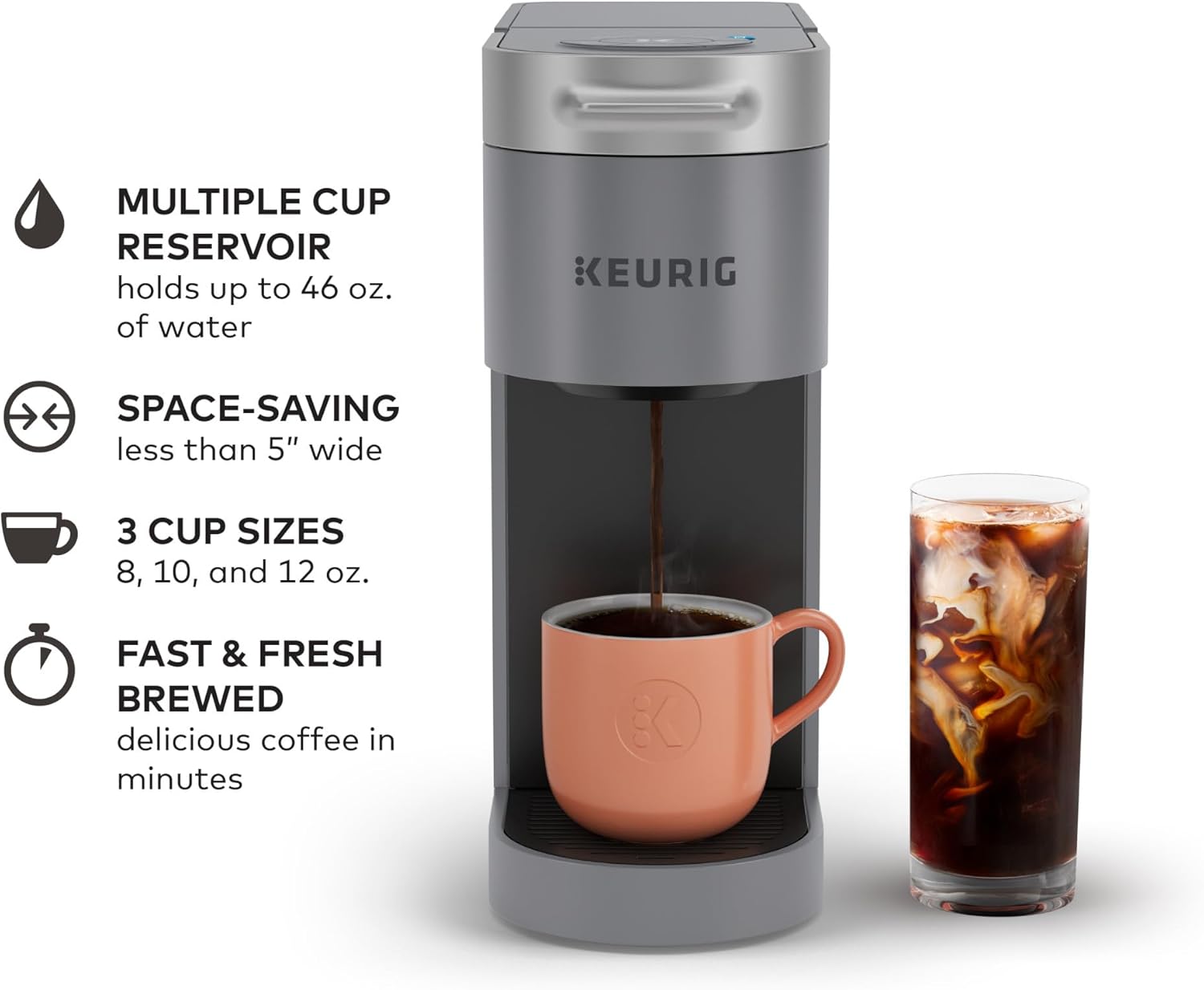 Gray Single Serve Coffee Maker S89406