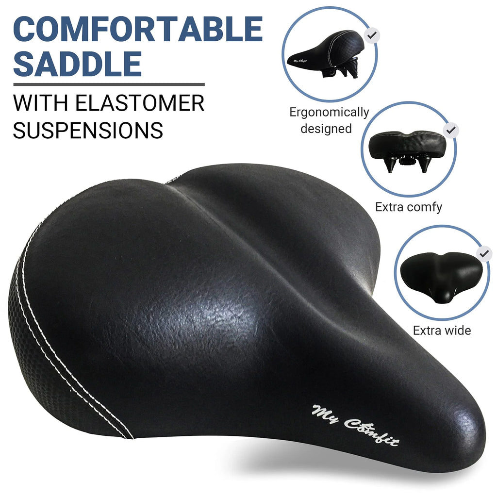 Oversized Extra Wide Bike Seat with Foam Padding Q1998