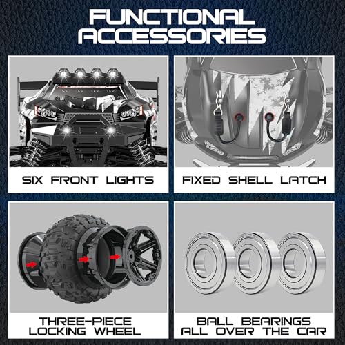 1:14 Scale 4WD Off-Road RC Truck with 2 Rechargeable Batteries I868854