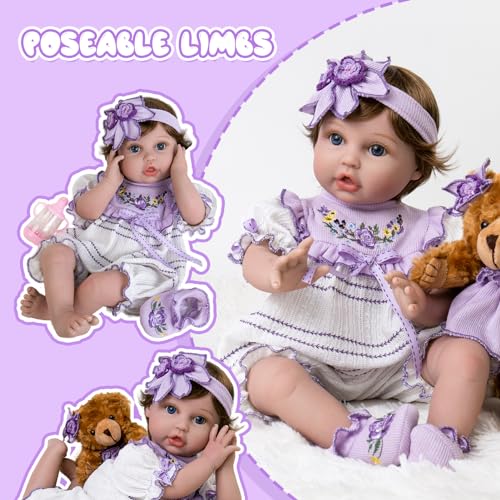 22 Inch Realistic Reborn Baby Doll with Feeding Accessories Set C925196