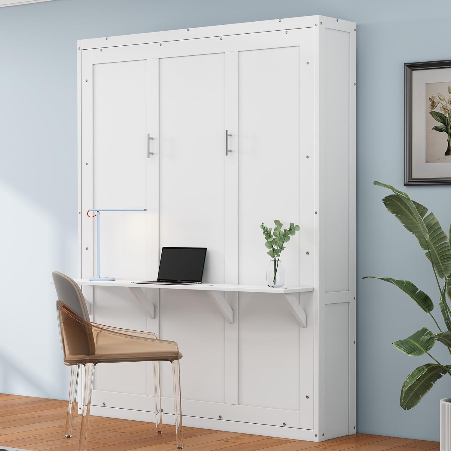 Queen Size Murphy Bed with Desk R156