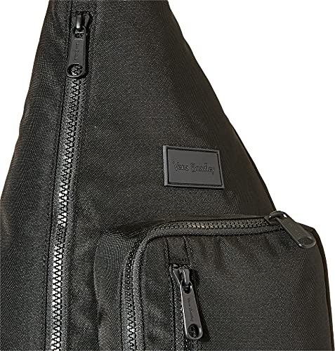 Black Recycled Sling Backpack Q53211