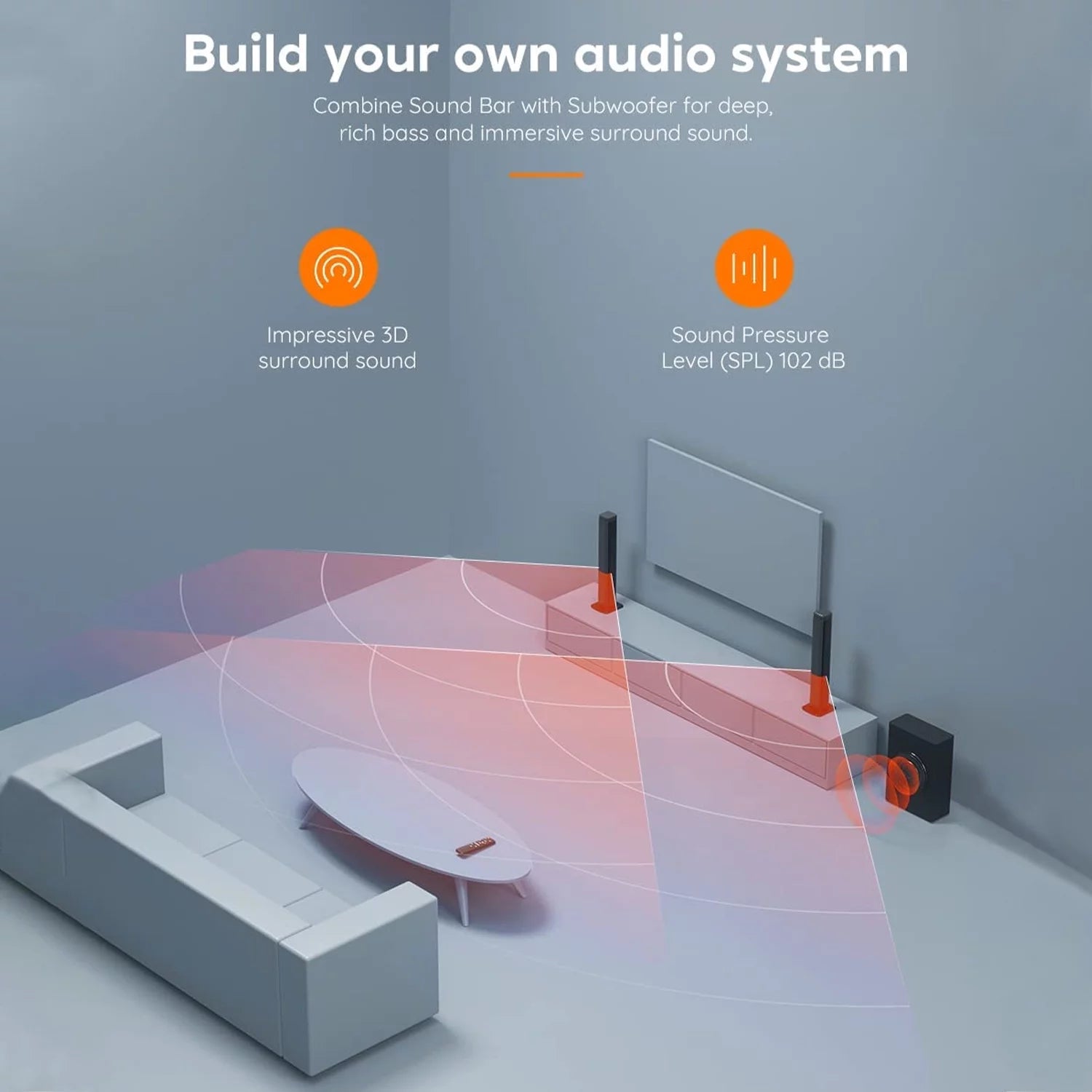 2.1 CH Separable Soundbar with Subwoofer F426