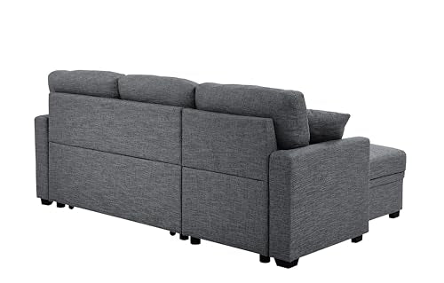 Oversized Corduroy U-Shaped Sectional Sofa with Chaise Lounge and 7 Toss Pillows Z499028