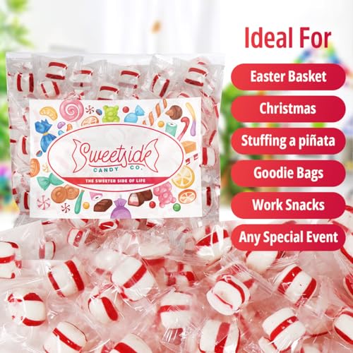 Soft Peppermint Candy Mints, 5lb bulk individually wrapped peppermint puffs I800