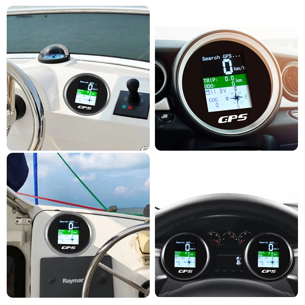 85mm LCD Digital GPS Speedometer Odometer Gauge N73705