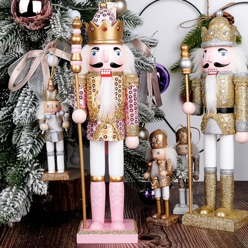 Pink Wooden Nutcracker Figure, 12” S3736